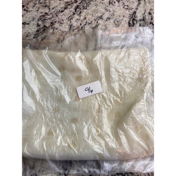 Ivory Sheer Rectangle Scarf Lightweight Romantic Wrap Minimalist Layer - Picture 6 of 7